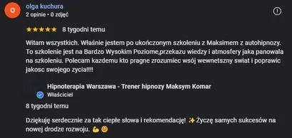 Opinia w Google o Maksymie Komarze